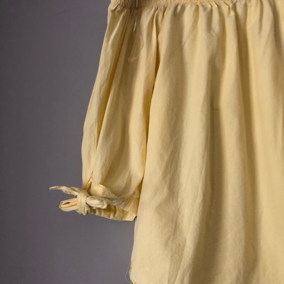 Yellow Off the Shoulder Shirt - Picture 2 of 4
